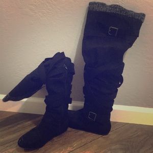 Black over the knee boots